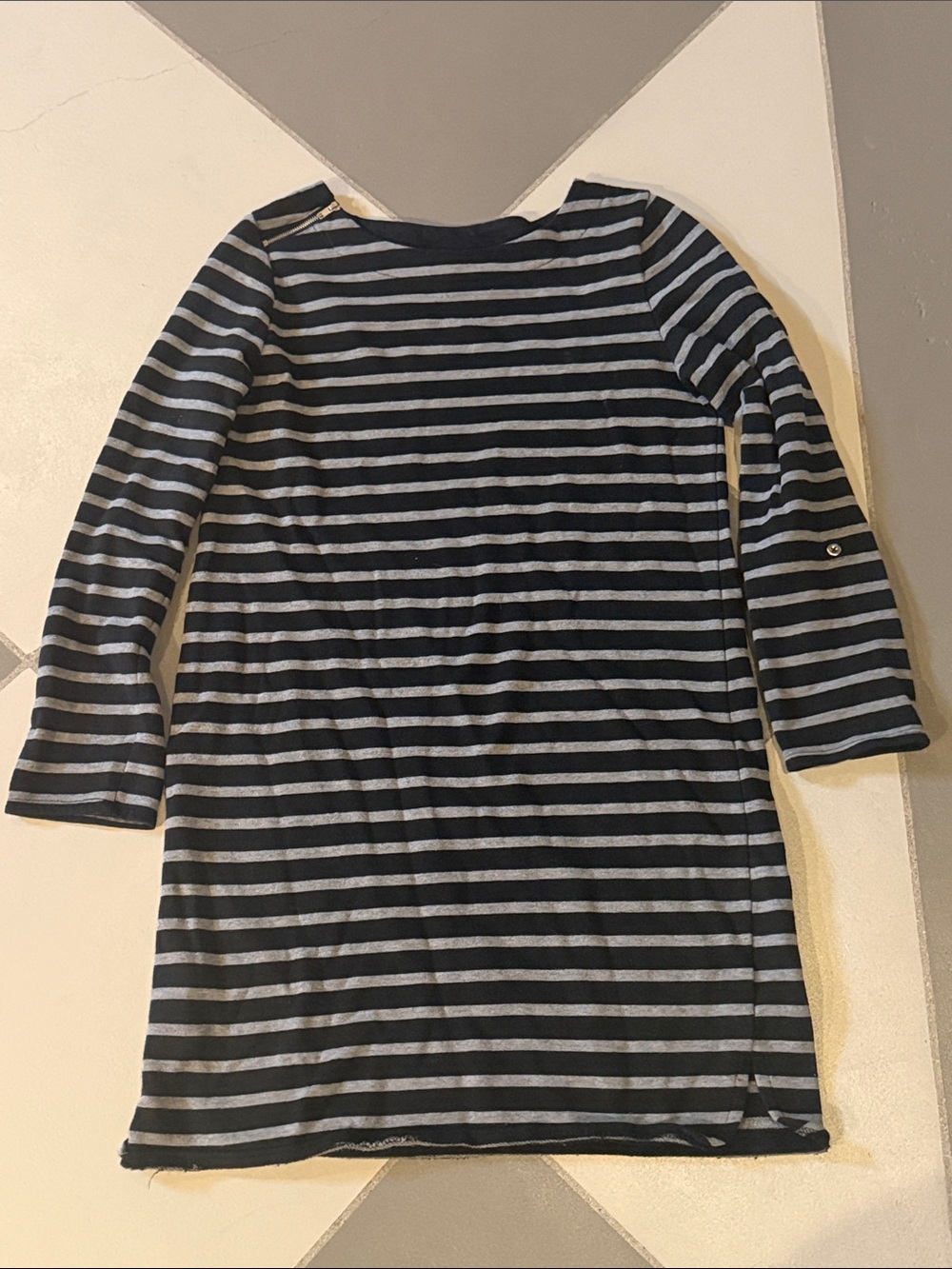Merona M Navy and Gray Striped Girls' Knit Dress
